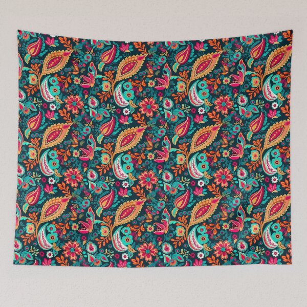 Item preview, Modern floral design inspired by Bollywood and Rococo style designed and sold by Pflugart.