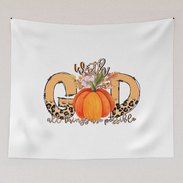 Item preview, With God All Things Are Possible Pumpkin Bible Verse Fall Christian  designed and sold by SebastiMatthiro.