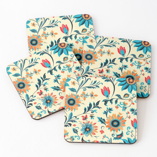 Item preview, Modern floral design inspired by Bollywood and Rococo style designed and sold by Pflugart.