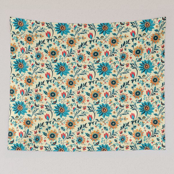 Item preview, Modern floral design inspired by Bollywood and Rococo style designed and sold by Pflugart.