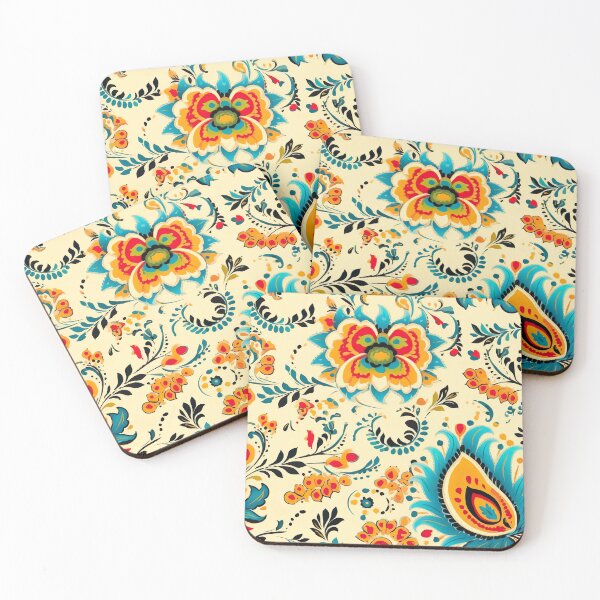 Item preview, Modern floral design inspired by Bollywood and Rococo style designed and sold by Pflugart.