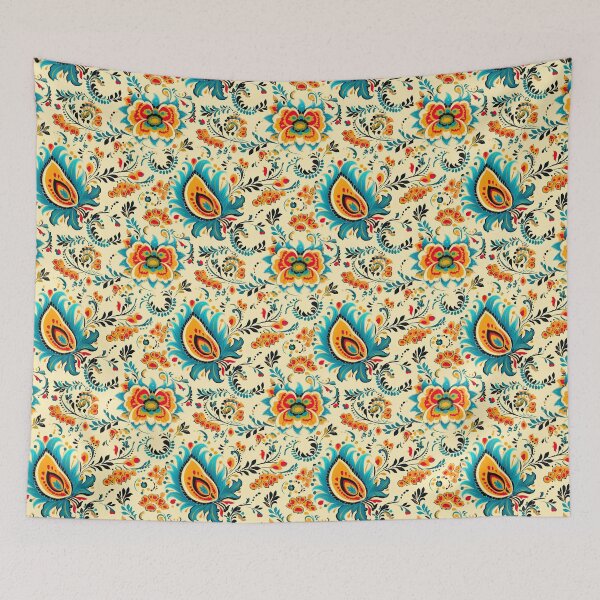 Item preview, Modern floral design inspired by Bollywood and Rococo style designed and sold by Pflugart.