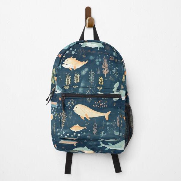 Item preview, Nautical Whales seamless patterns 4 designed and sold by Tem‑Tip of pen.