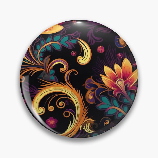 Item preview, Modern floral design inspired by Bollywood and Rococo style designed and sold by Pflugart.