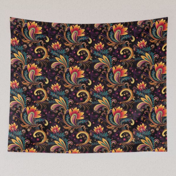Item preview, Modern floral design inspired by Bollywood and Rococo style designed and sold by Pflugart.