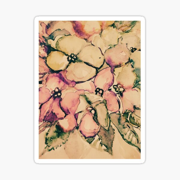 Item preview, Violet Sepia Aquarelle Watercolour Flowers by Katarzyna Zachtej designed and sold by pracovniakejzi.