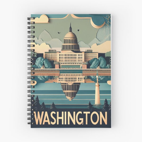 Item preview, Washington DC Capitol - Vintage USA Travel Art designed and sold by Emaga Digital Studio.