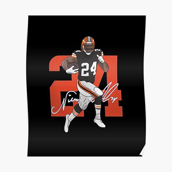 NFL Team Apparel Youth Cleveland Browns Nick Chubb #24 Drip Brown T-Shirt