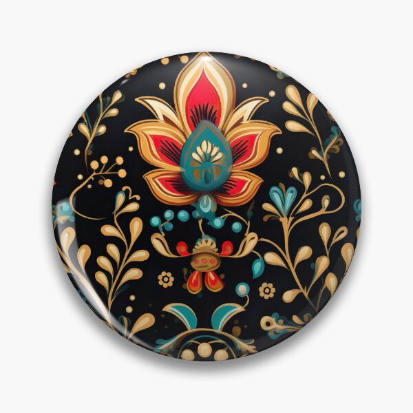 Item preview, Modern floral design inspired by Bollywood and Rococo style designed and sold by Pflugart.