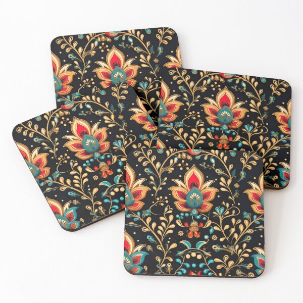 Item preview, Modern floral design inspired by Bollywood and Rococo style designed and sold by Pflugart.