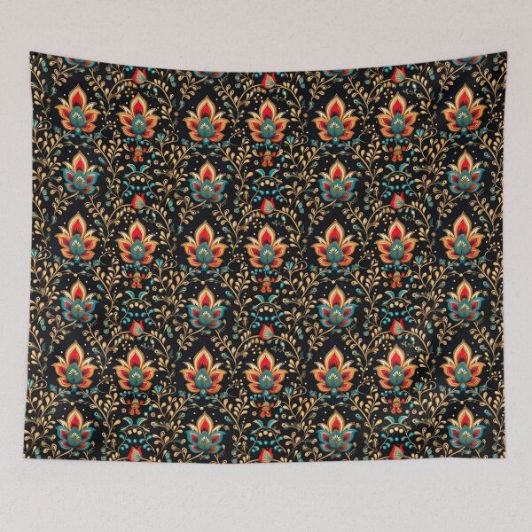 Item preview, Modern floral design inspired by Bollywood and Rococo style designed and sold by Pflugart.