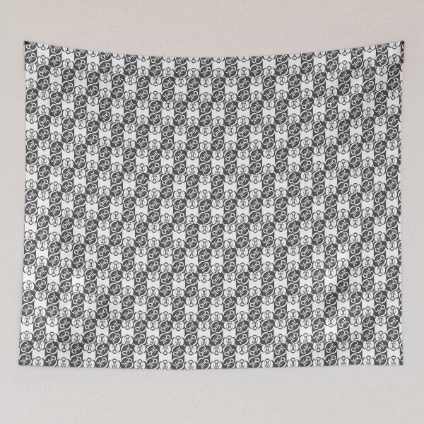 Aperçu de l'œuvre Modèle sans couture de couronne noire et blanche créée et vendue par NamPariDesign ..