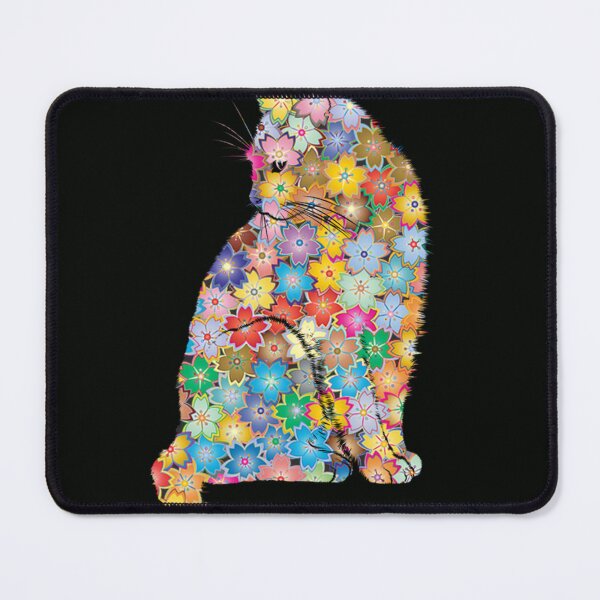 Item preview, Cat from multicolored flowers designed and sold by zangess1.