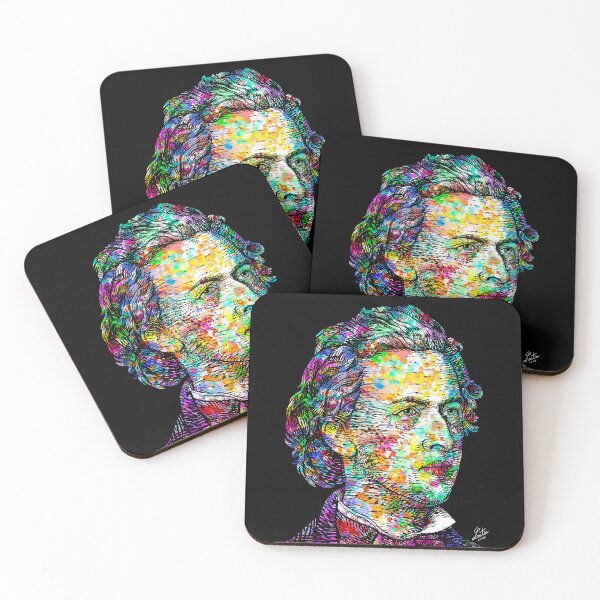 Item preview, FREDERIC CHOPIN ink and watercolor portrait designed and sold by lautir.