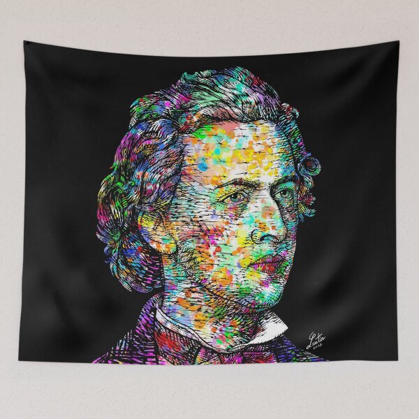 Item preview, FREDERIC CHOPIN ink and watercolor portrait designed and sold by lautir.