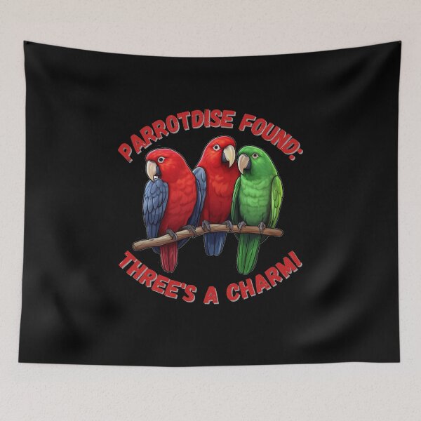 Item preview, Eclectus Parrots Parrotdise Found: Three's A Charm! designed and sold by AllAboutNejsus.