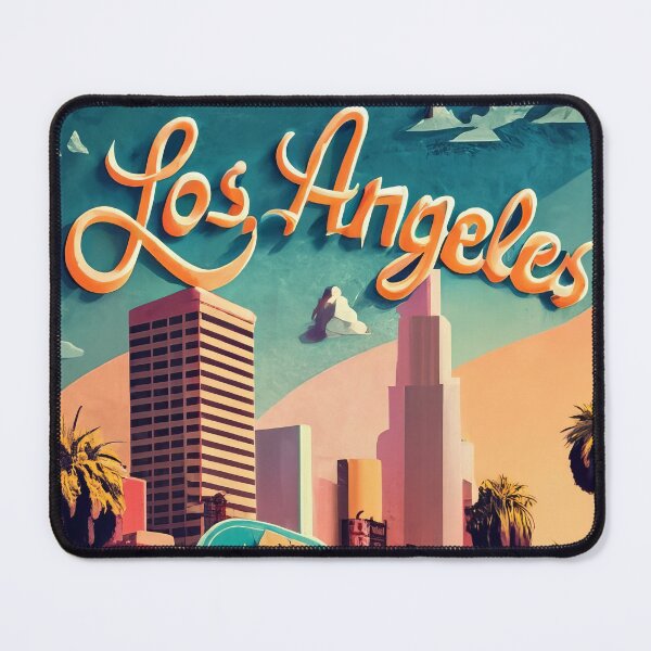 Item preview, Los Angeles California - Vintage City Travel Art designed and sold by Emaga Digital Studio.
