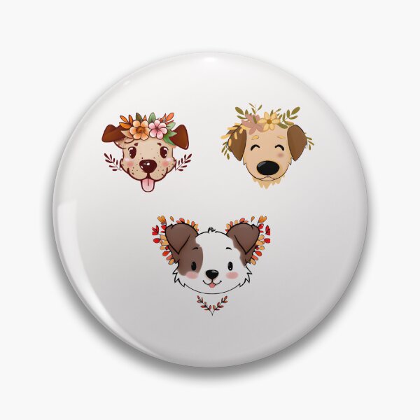 Item preview, Fall Dog Head Sticker Pack designed and sold by Pattern-Way.