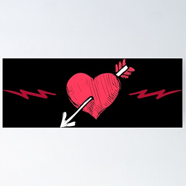 Item preview, Heart with arrow - love - love - valentines day - couple designed and sold by shirtbubble.