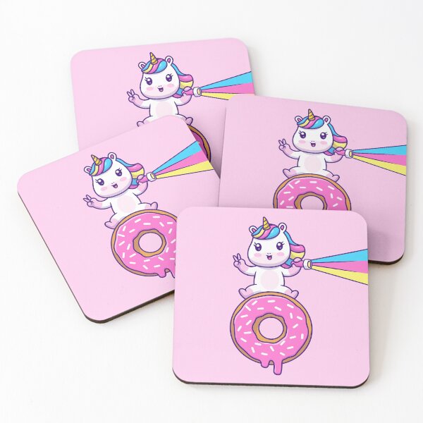 Item preview, Adorable Unicorn Illuminating the Way on a Donut Journey - Vector Cartoon Illustration designed and sold by hjian8219.