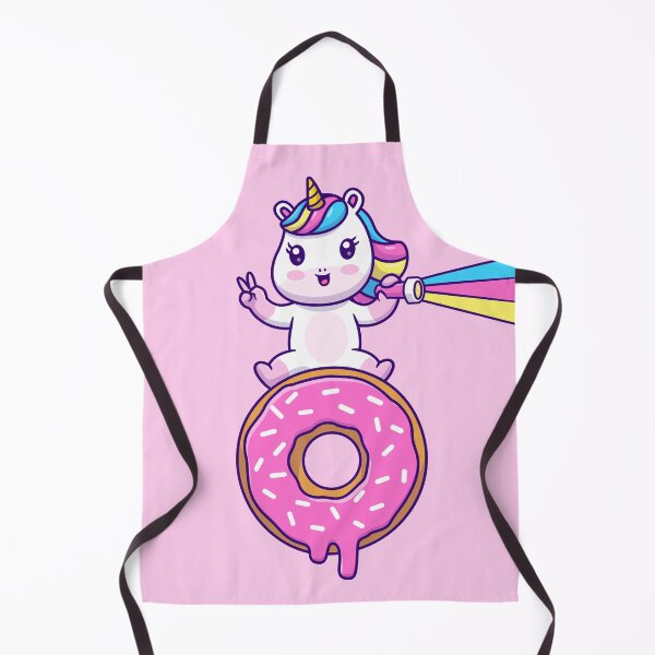 Item preview, Adorable Unicorn Illuminating the Way on a Donut Journey - Vector Cartoon Illustration designed and sold by hjian8219.