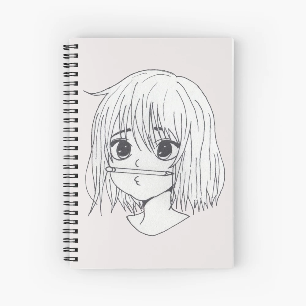 Kawaii Sketchbook: Cute anime girl blank drawing pad, manga artist  notebook, doodle journal