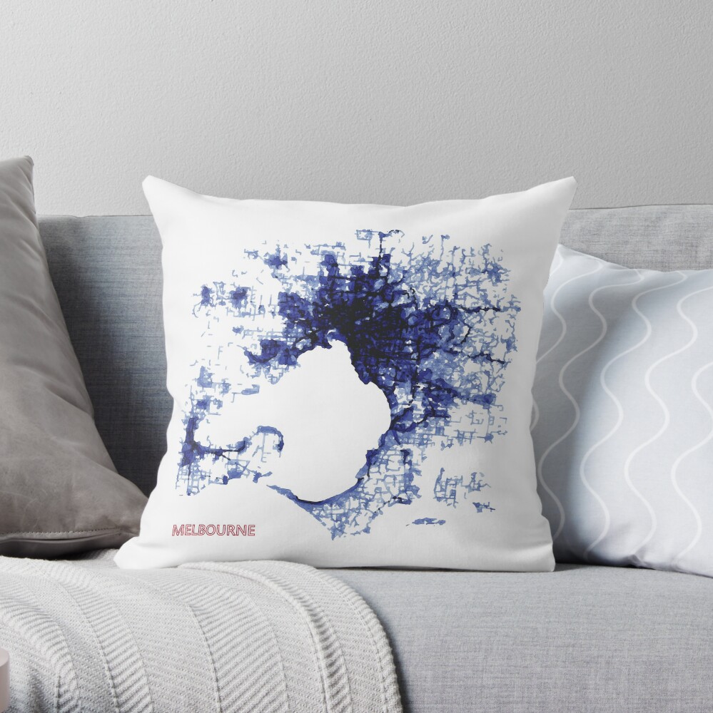 Urban Splash - Melbourne Throw Pillow