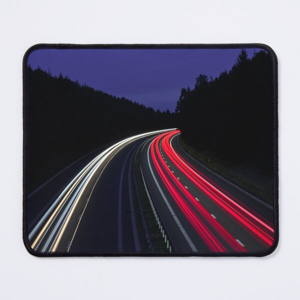 Item preview, moody light trails on a remote highway designed and sold by JesseBalk.
