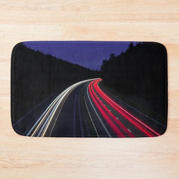 Item preview, moody light trails on a remote highway designed and sold by JesseBalk.