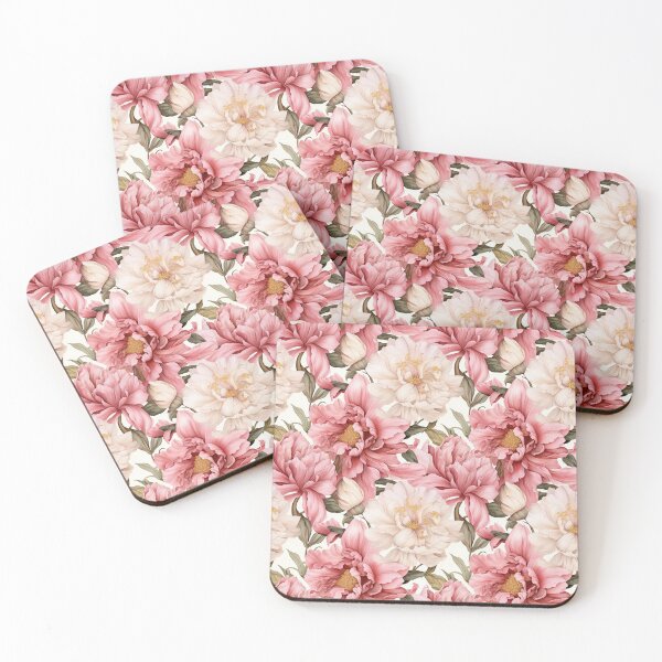Item preview, Dahlias Flowers, Blush Pink, Gray, White designed and sold by bigmoments.