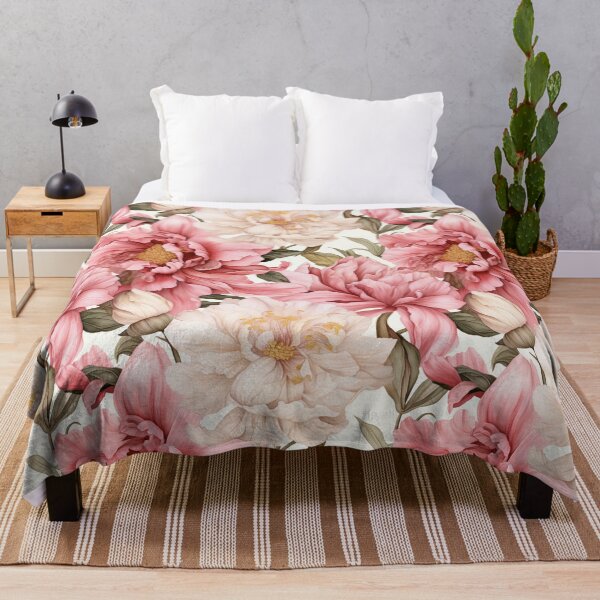 Item preview, Dahlias Flowers, Blush Pink, Gray, White designed and sold by bigmoments.
