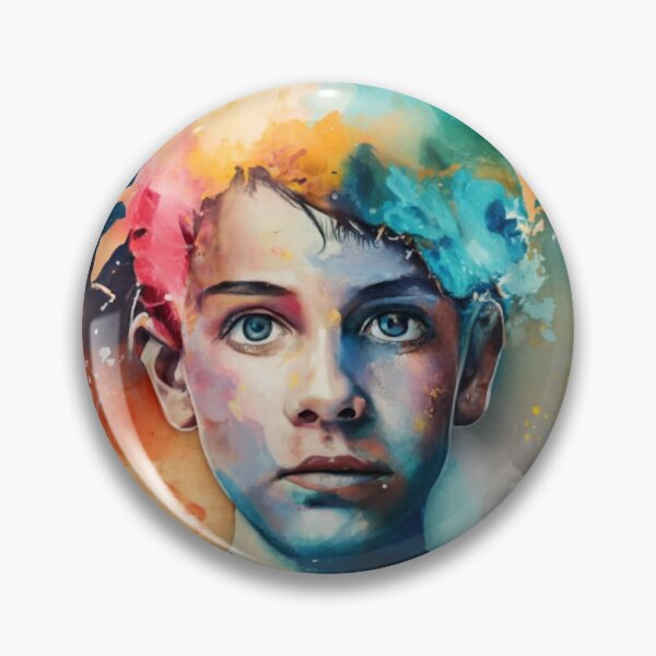 Item preview, boy and girl heads watercolor 2 designed and sold by rayo-art.
