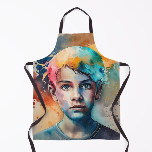 Item preview, boy and girl heads watercolor 2 designed and sold by rayo-art.