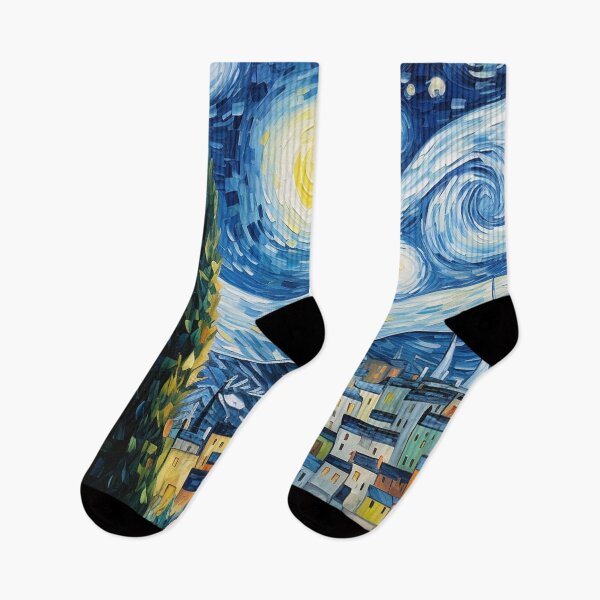 Item preview, Cat Van gogh Inspired Starry Night Painting for Van gogh Lovers designed and sold by Vangoholic.