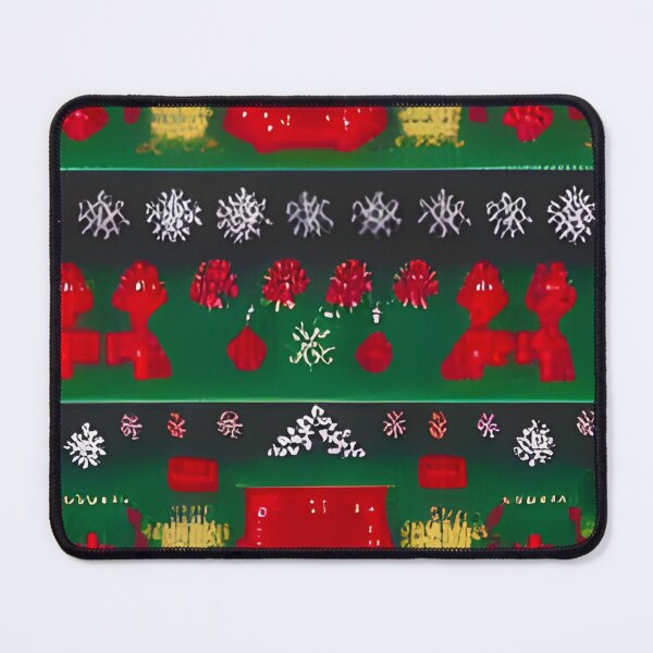 Item preview, Futuristic Festive: Ugly Red Snowflake Pattern on Green designed and sold by stine1.