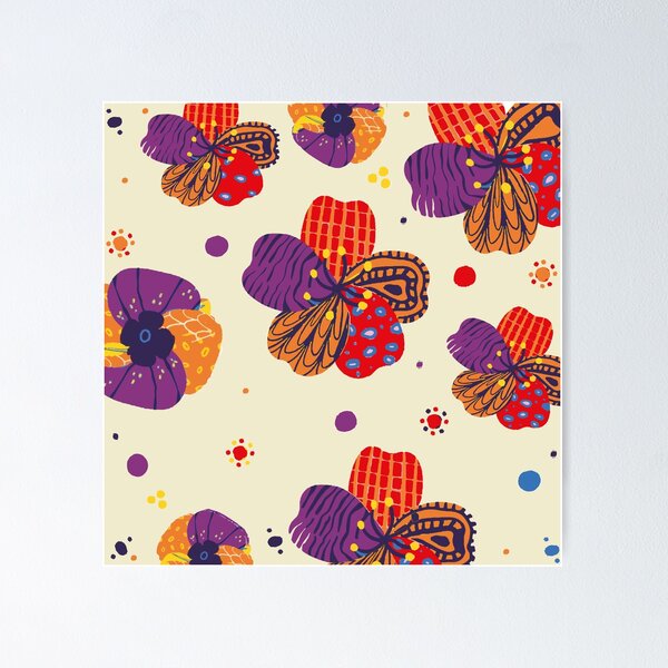 Item preview, Autumn Patchwork Flowers designed and sold by DeBurghDesigns.