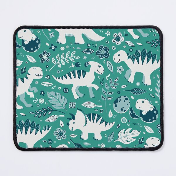 Item preview, Dino Floral in Teal Green designed and sold by micklyn.