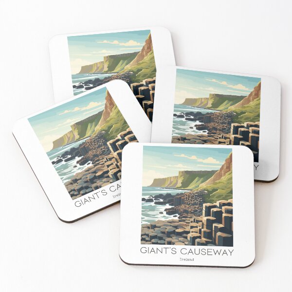 Item preview, A Vintage Travel Illustration of Giant´s Causeway - Ireland designed and sold by GoodOldVintage.