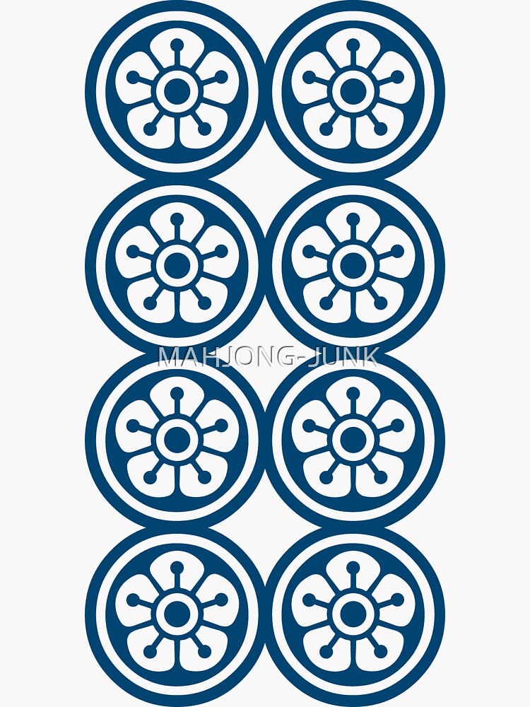 麻雀牌8筒/ EIGHT OF CIRCLES -MAHJONG TILE-