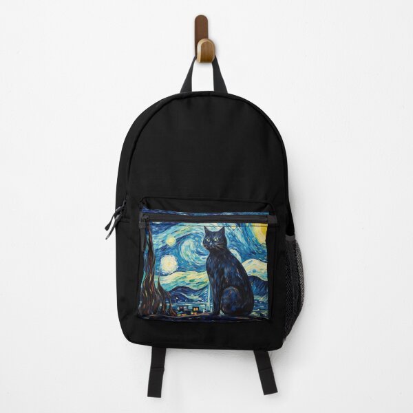 Item preview, Cat Van gogh Inspired Starry Night Painting for Van gogh Lovers designed and sold by Vangoholic.
