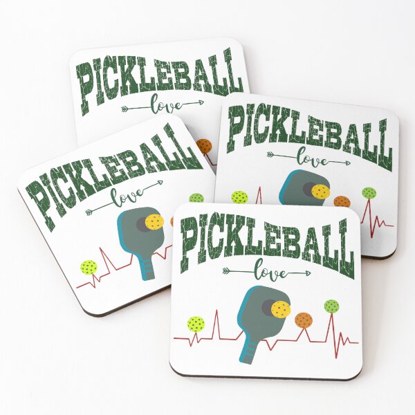 Item preview, Pickleball Love Sport Heartbeat Pulse With Pickleball Balls & Pickleball Paddle designed and sold by FCS Specialties LLC.