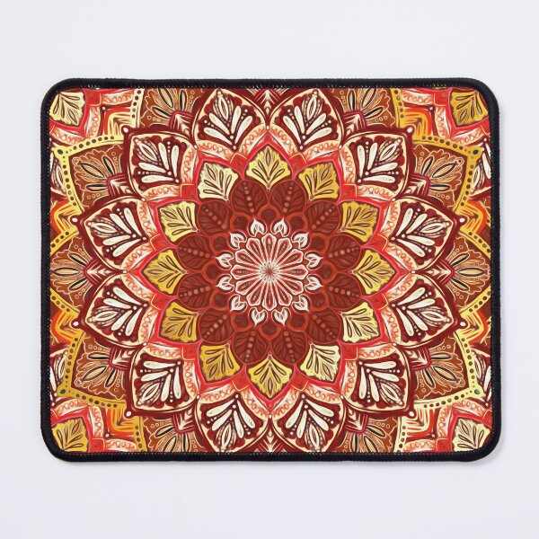 Item preview, Boho Mandala in Dark Red and Gold designed and sold by micklyn.