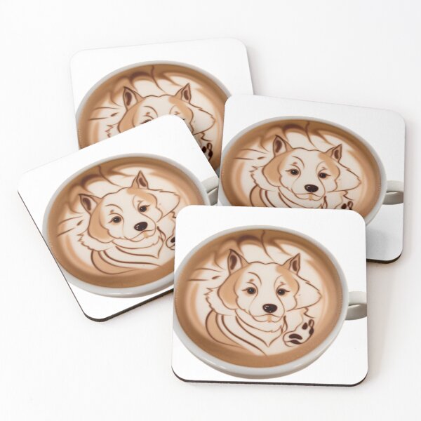 Item preview, Latte coffee art Cute dog designed and sold by mrlazypl.