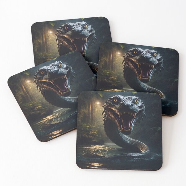 Item preview, Giant snake creature emerging from jungle  designed and sold by M-Y-A-R-T-.