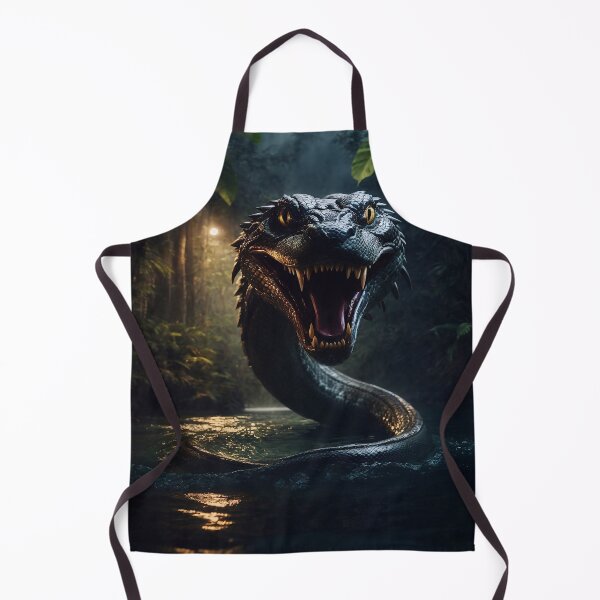 Item preview, Giant snake creature emerging from jungle designed and sold by M-Y-A-R-T-.