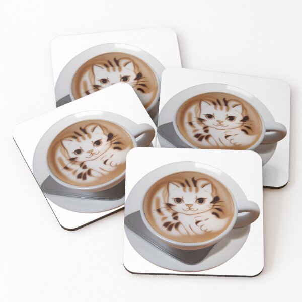 Item preview,  Latte coffee art Cute cat designed and sold by mrlazypl.