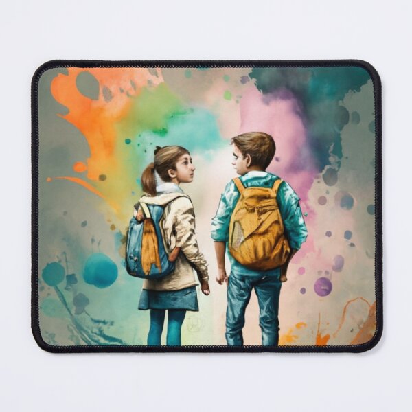 Item preview, boy and girl heads watercolor 3 designed and sold by rayo-art.