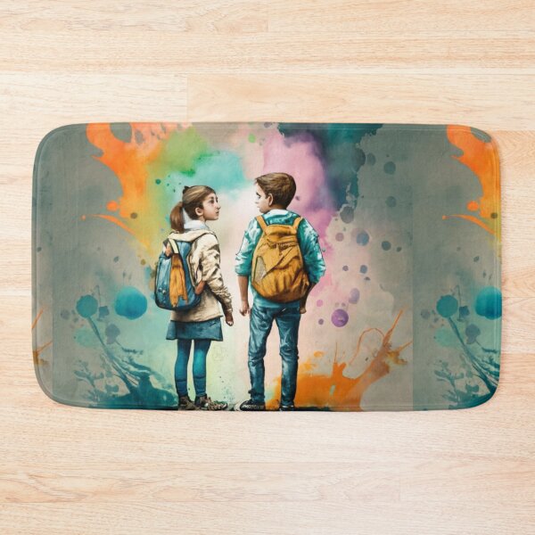 Item preview, boy and girl heads watercolor 3 designed and sold by rayo-art.