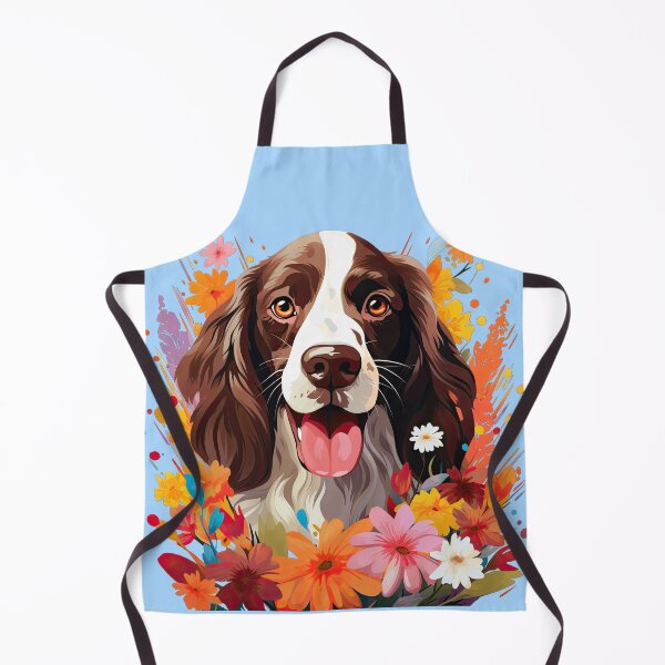 Item preview, English Springer Spaniel: Colourful Flowers Splash designed and sold by ZombieLH.