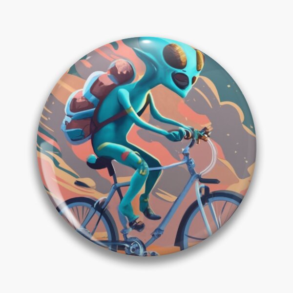 Item preview, alien on bike 3 designed and sold by rayo-art.